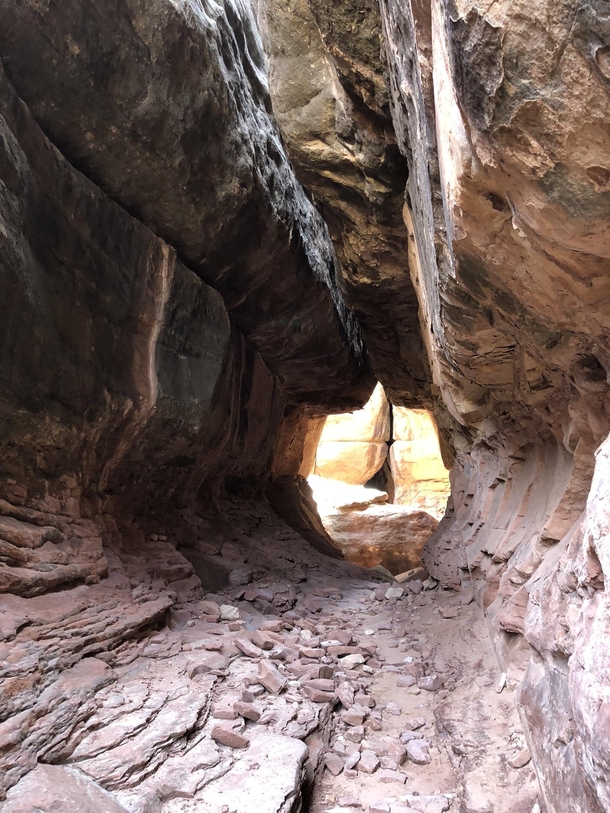 Taken in the rock tunnels of Moab Utah 