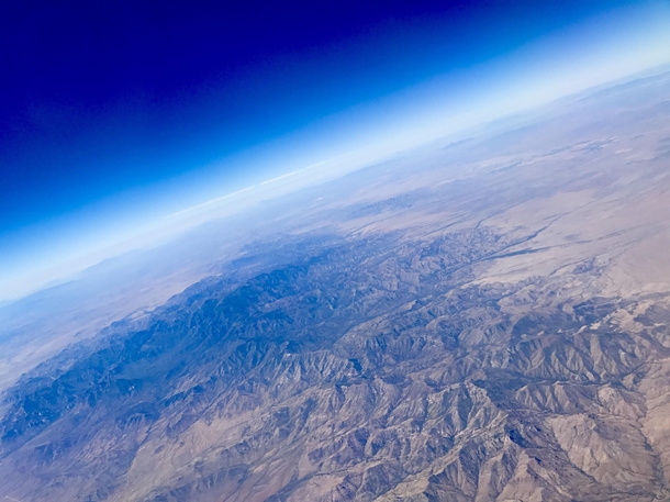 Taken over Arizona from an airplane 