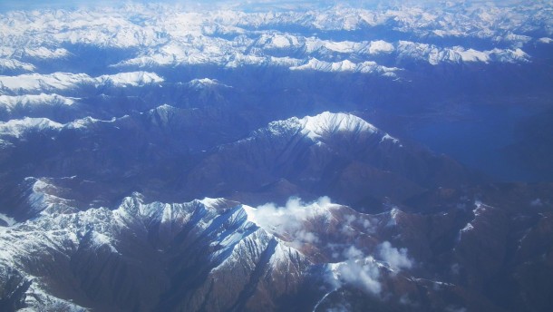Taken while flying over the Alps  