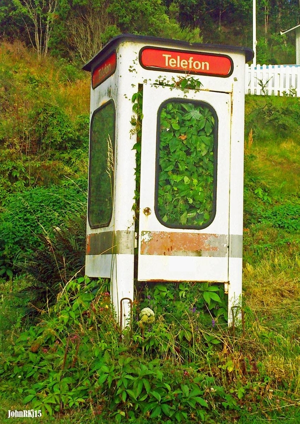 Telephone booth in Sweden  by John R Kjellstrm
