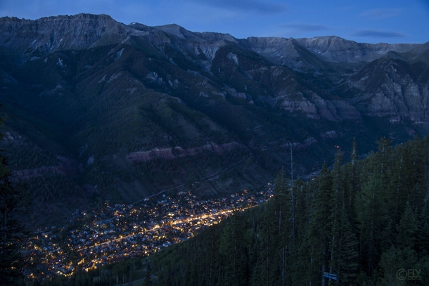 Telluride Valley CO from above 