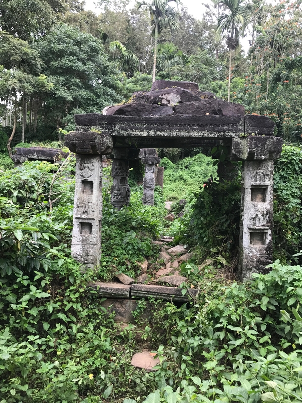 th Century Ananthanatha Jain temple in Wayanad Kerala India Destroyed by Tipu Sultans army during its invasion of Wayanad
