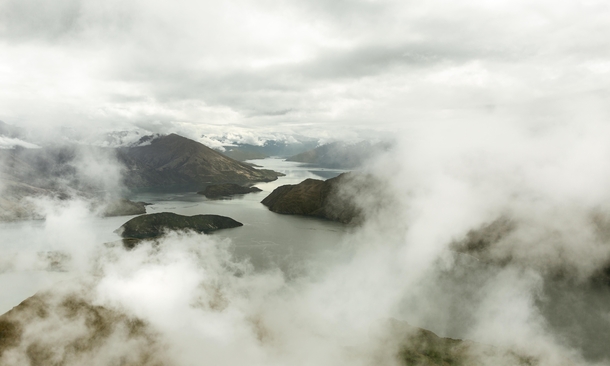 That brief hole in the clouds - The view from Roys Peak New Zealand  OC Flickr httpswwwflickrcomphotosN