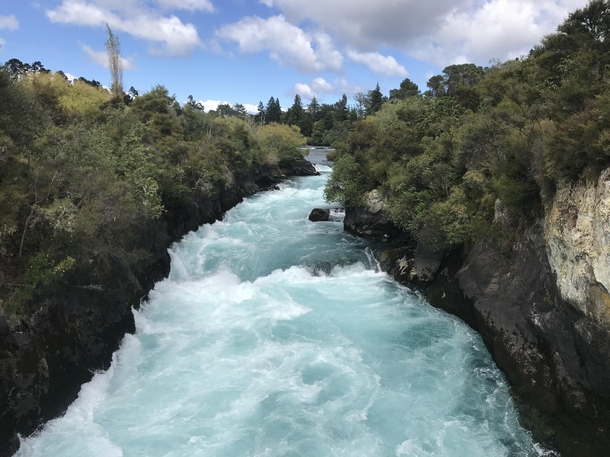 Thats what  liters per second look like Huka Falls Taupo New Zealand 