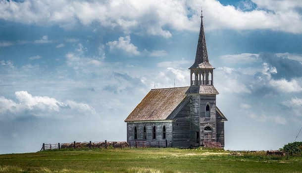 The Abandoned Lignite Church in Burke County North Dakota