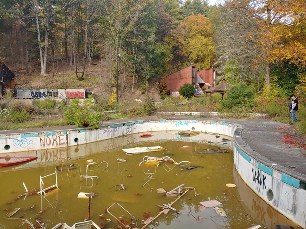 The abandoned Penn Hills Resort in East Stroudsburg PA