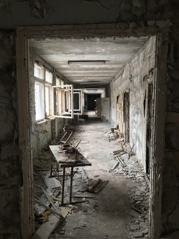 The abandoned school in Chernobyls Pripyat town