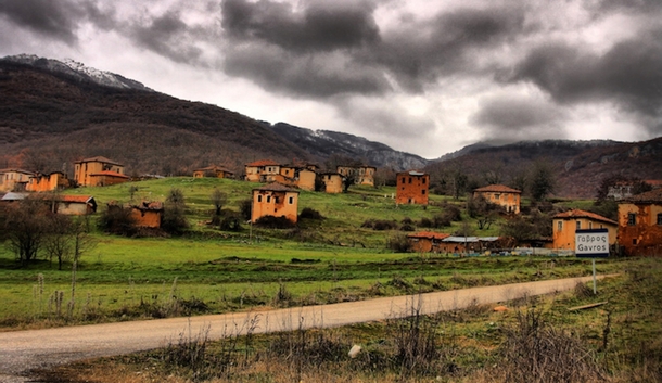 The abandoned village of Gavros Greece 