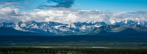 The Alaska Range as seen from Denali Highway 