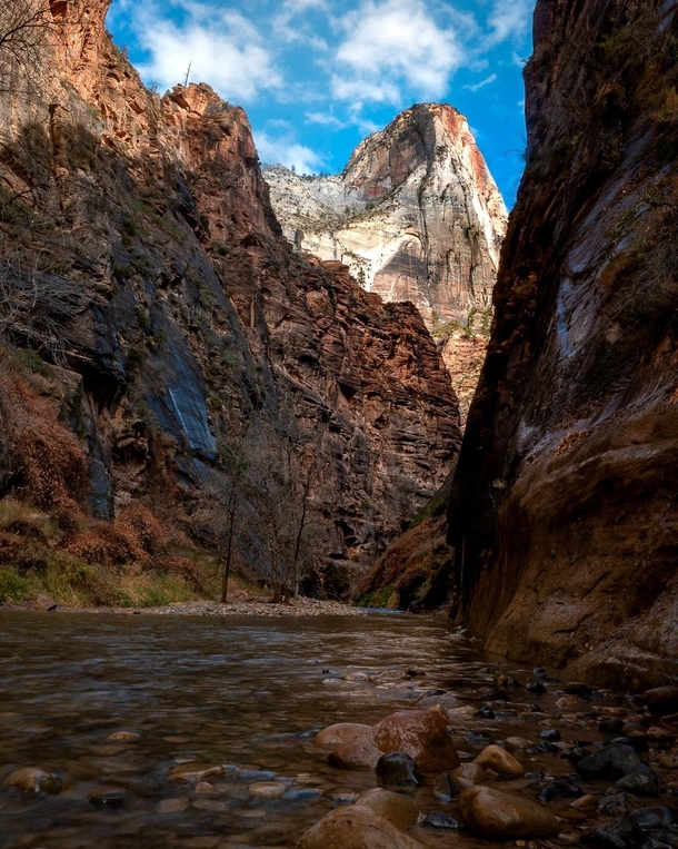 The amazing Narrows Trail Zion National Park Utah 