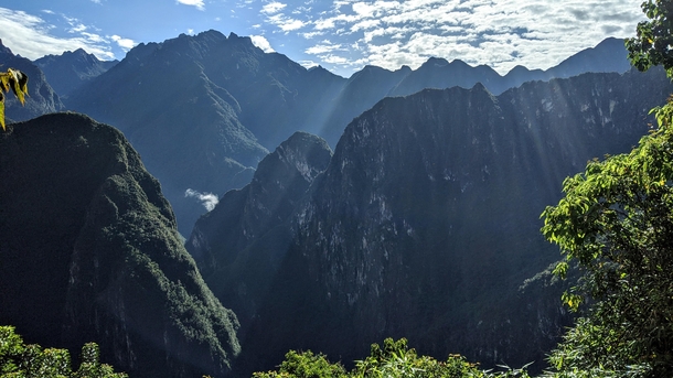 The Andes Mountains across from Machu Picchu 