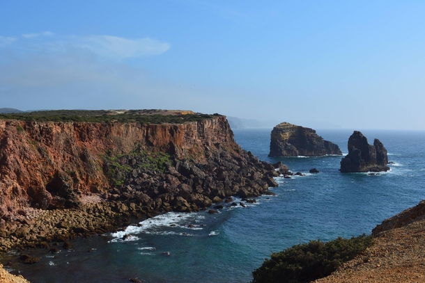 The Atlantic cliffs of Algarve Portugal OC 
