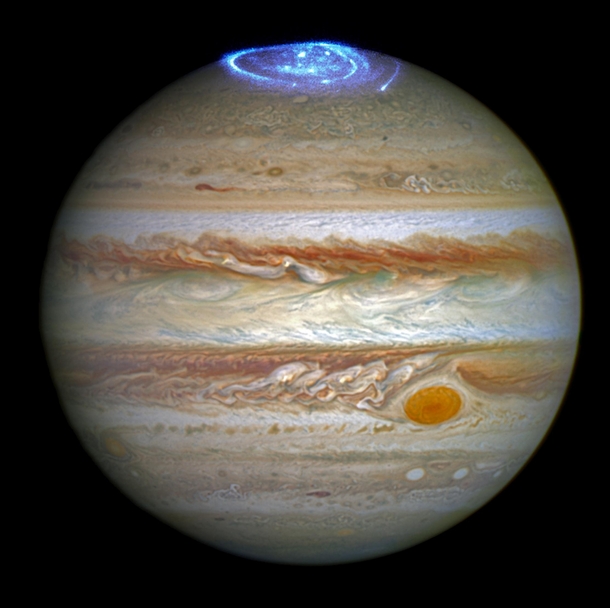 The aurora of Jupiter Captured by Hubble