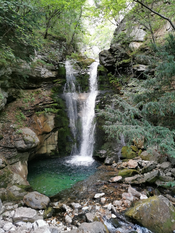 The Babuna Waterfall deep in the mountains of Jakupica Macedonia   x