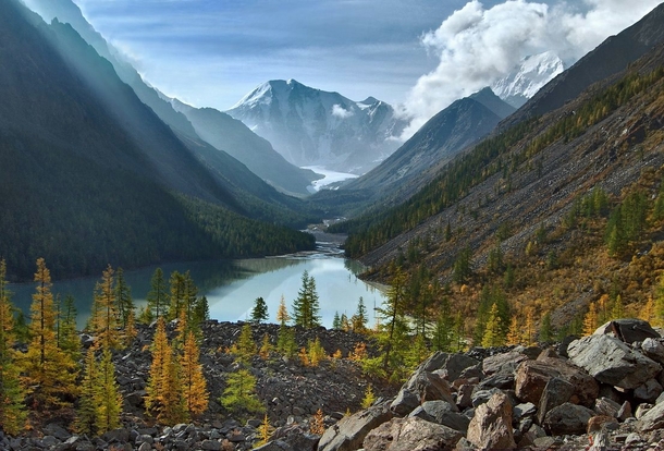 The beautiful Altai Lake in Maashey Russia Photo by Alex Klekovkin 