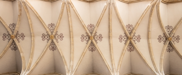 The beautiful ceiling inside Beverley Minster England 