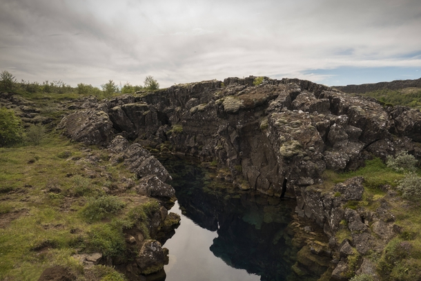 The beautiful landscape in ingvellir Iceland 