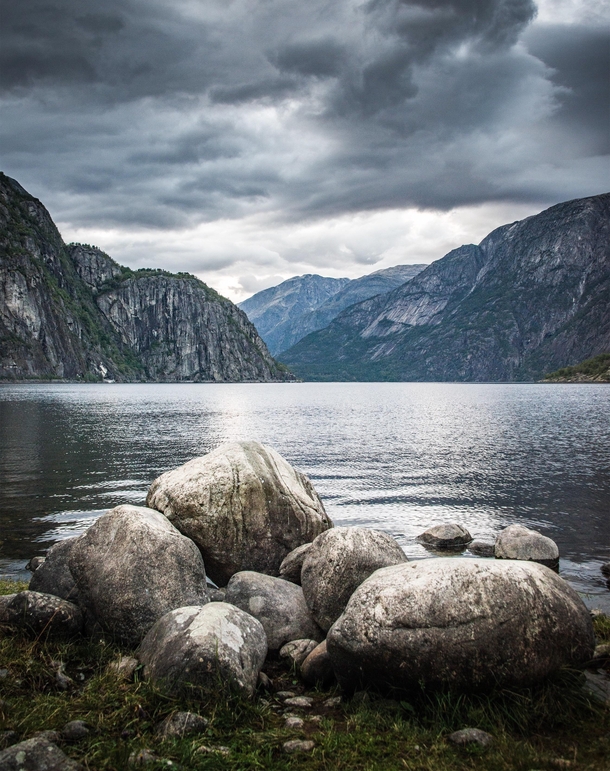 The beauty of Eidfjord in Norway on a moody day  - IG glacionaut