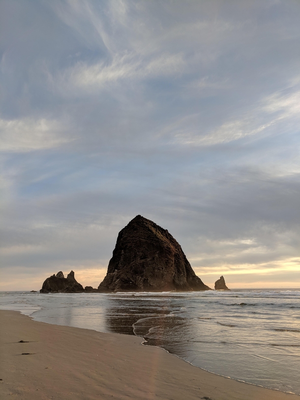 The best shot I got while on vacation last fall Haystack Rock in Cannon Beach OR 