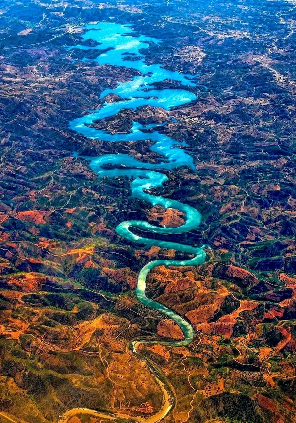 The Blue Dragon an actual river in Portugal x-post from rpics
