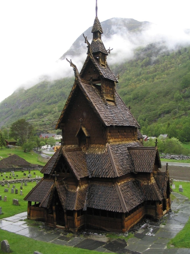 The Borgund Stave Church Norway Built sometime between  and  CE 