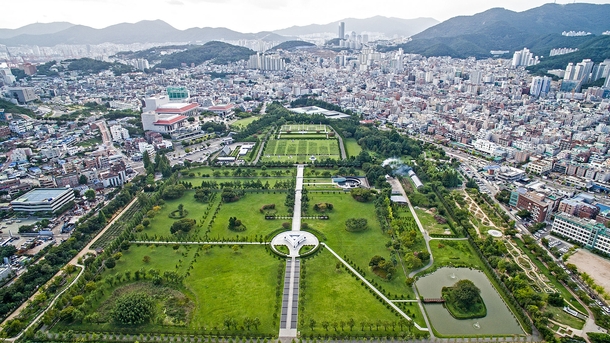 The Busan Peace Park next to the UN Memorial Park in Busan South Korea 