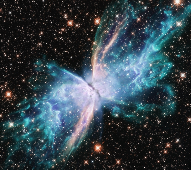 The Butterfly Nebula taken by the Hubble telescope 