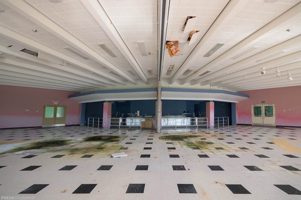 The cafeteria in an abandoned Canadian mental institution OC -   
