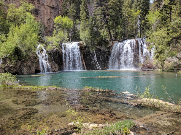 The Canadian Rockies seem to get a lot of love here but theres no shortage of beauty in the Colorado Rockies Hanging Lake Glenwood Canyon CO 