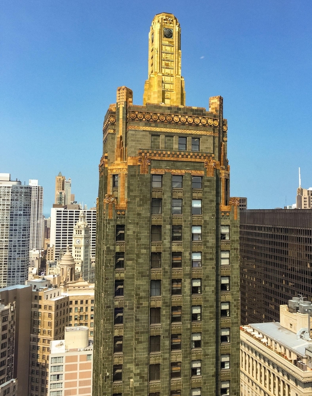 The Carbide and Carbon building Also known as The Champagne Building Chicago Illinois