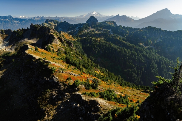 The Cascade Range from Mt Dickerman 