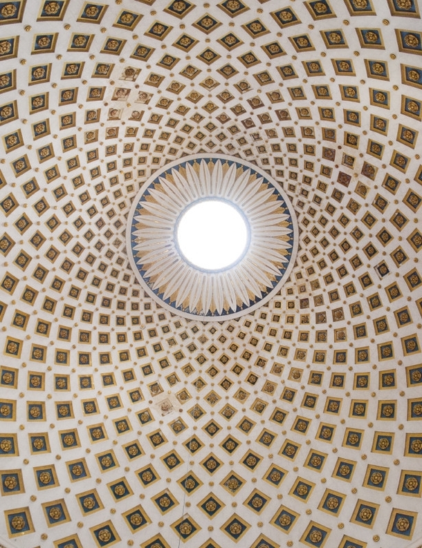 The ceiling of the Mosta Dome in Malta 