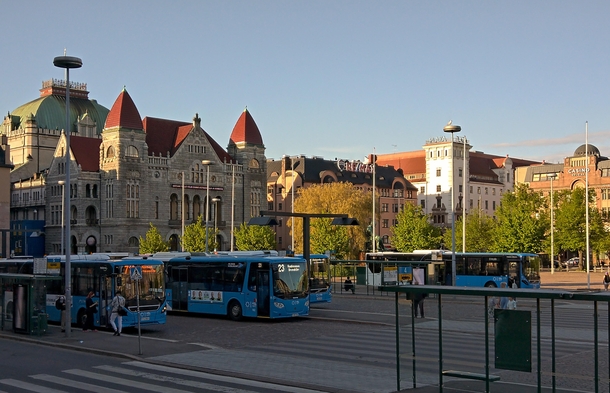 The Central Bus Station in Helsinki Finland 