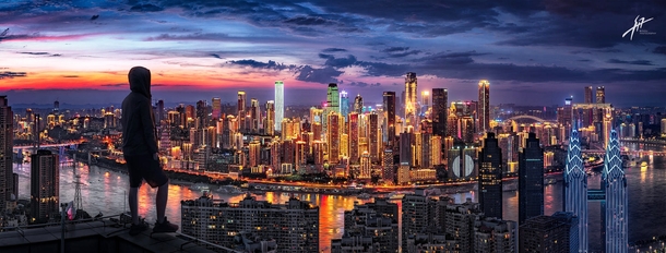The Chongqing skyline at night