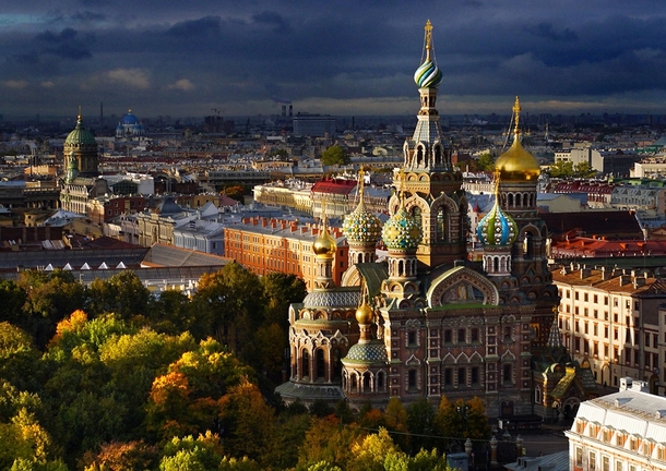 The Church of the Savior on Spilled Blood St Petersburg Russia The church marks the spot where Tsar Alexander II was assassinated Photo by Amos Chapple 