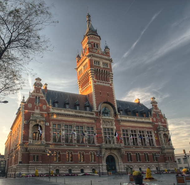 The city hall in Dunkirk Nord France 