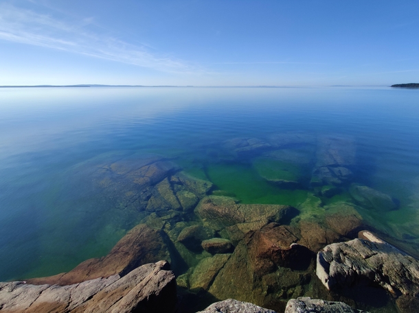 The clear water around Knektholmarna Lake Vttern Sweden 