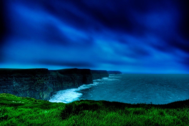 The Cliffs of Moher Burren region in County Clare Ireland 