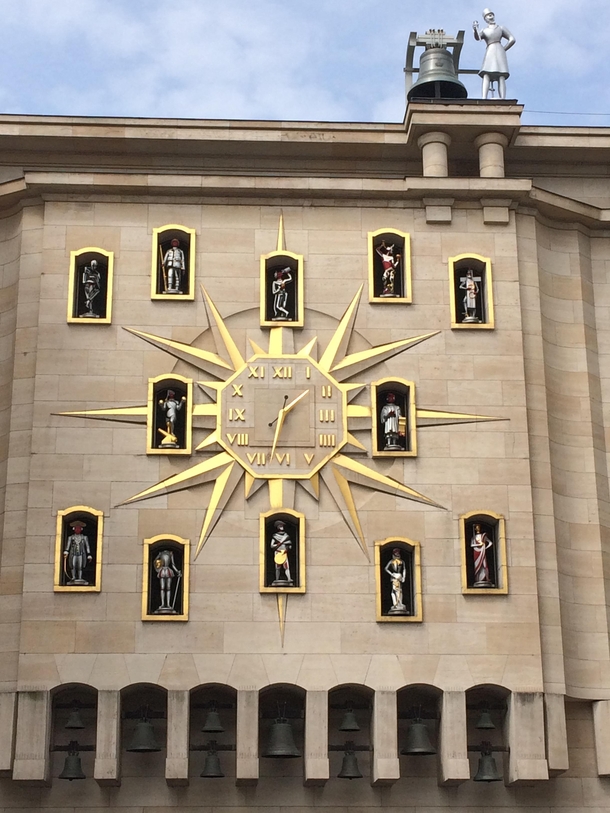 The Clock of Kunstberg Mont des Arts in Brussels