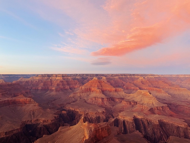 The colors of the Grand Canyon at sunset  