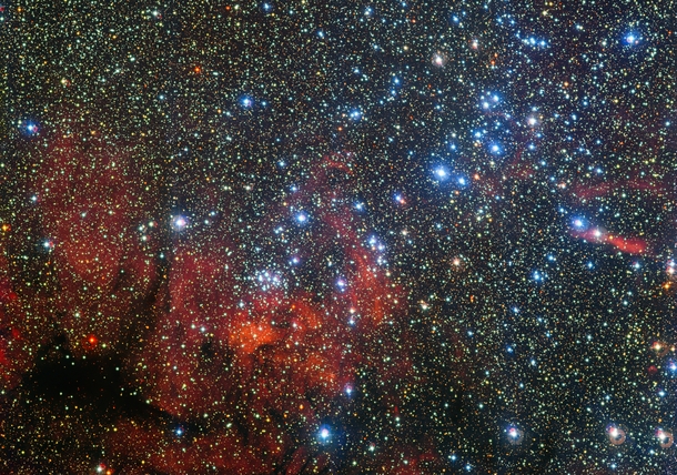 The colourful star cluster NGC  