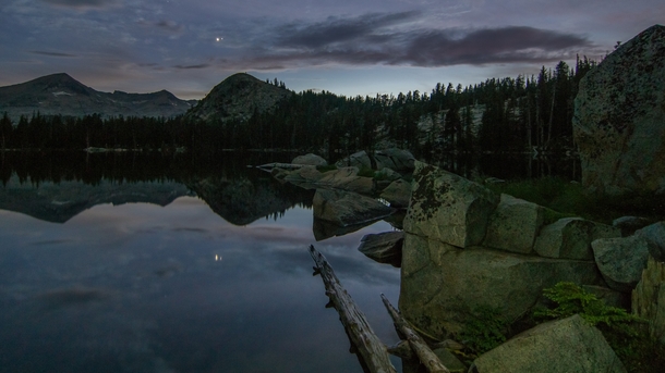 The Conjunction of Venus and Jupiter on the PCT in the Desolation Wilderness 