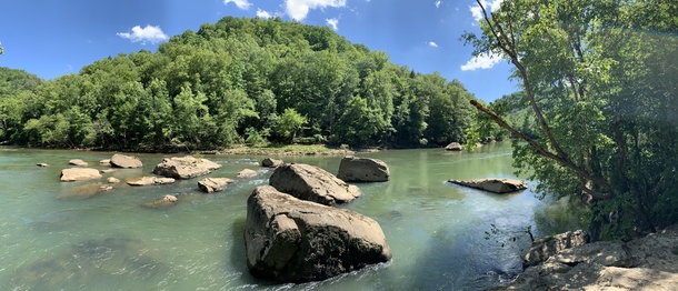 The Cumberland River flowing through Big South Fork in East Tennessee 