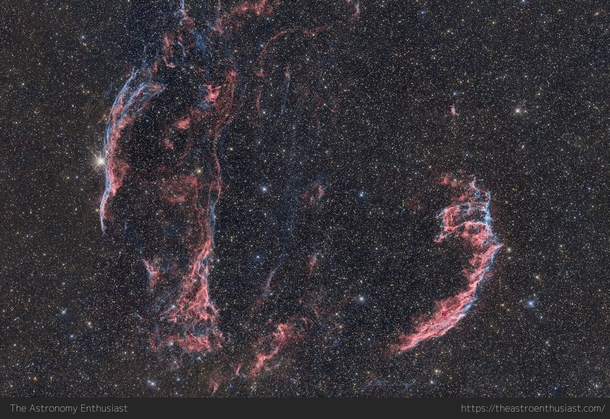 The Cygnus loop - remains of an ancient exploded star