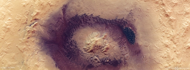 The dark dunes of Moreux crater on Mars Link in comments