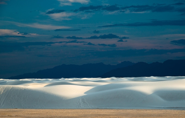 The dunes of White Sands NM looked like giant waves on a white sea 