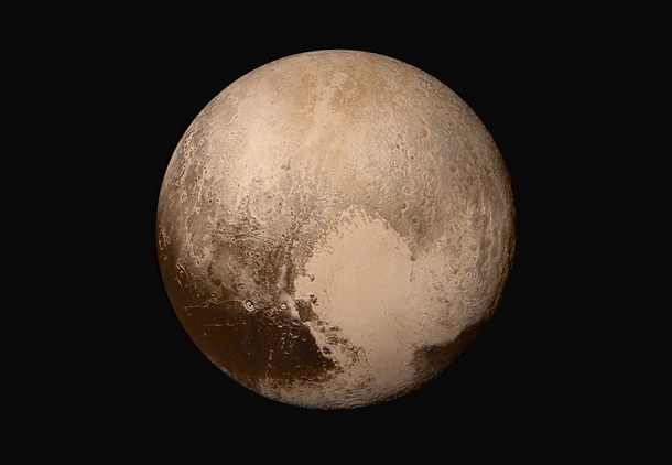 The Dwarf Planet Pluto First Uncompressed True Color Global Mosaic 