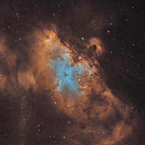 The eagle nebula from my light polluted backyard