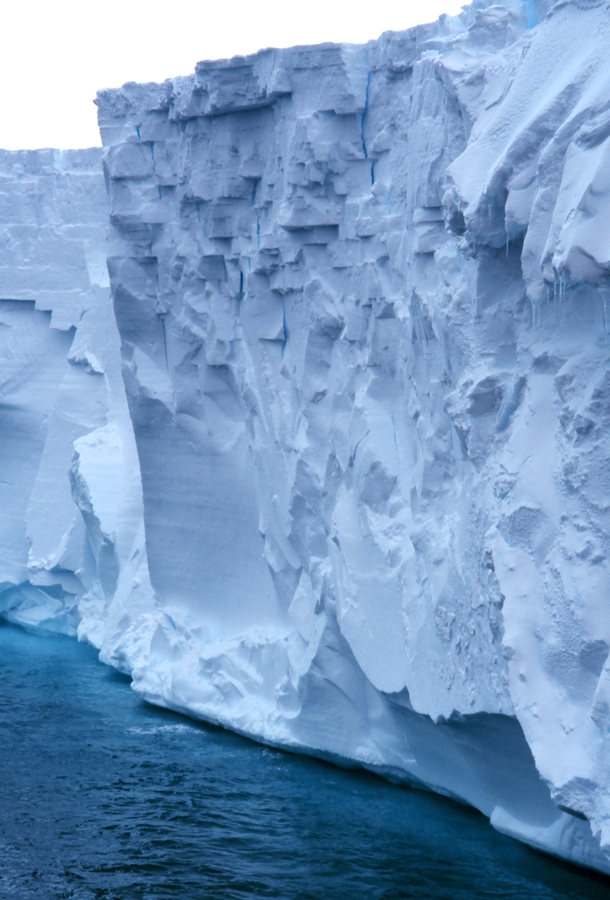 The edge of the Ross Ice Shelf the largest of its kind in Antarctica 