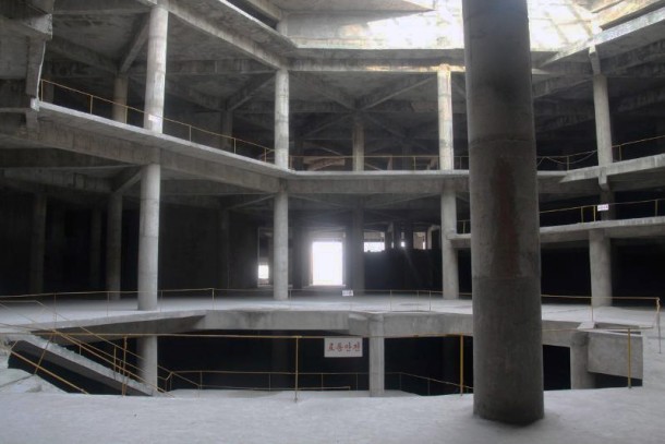 The empty unfinished hotel of Pyongyang started in  